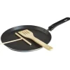 Cuisson<Gifi Crêpière grise et noire avec ustensiles