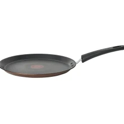 Cuisson<Gifi Crêpière Tefal aluminium anti adhérente thermosignal marron Ø 25 cm