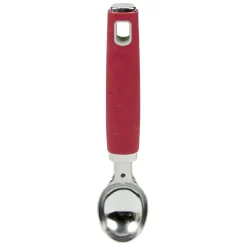 Gifi Cuillère à glace inox avec manche en polypropylène rouge| Vaisselle Et Accessoires De Table