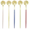 Gifi Cuillère mazagran en inox avec manche couleur x5| Vaisselle Et Accessoires De Table
