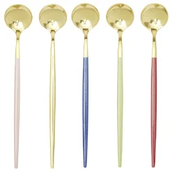 Gifi Cuillère mazagran en inox avec manche couleur x5| Vaisselle Et Accessoires De Table