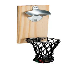 Gifi Décapsuleur mural basketball en bois 8x5xH20cm| Vaisselle Et Accessoires De Table