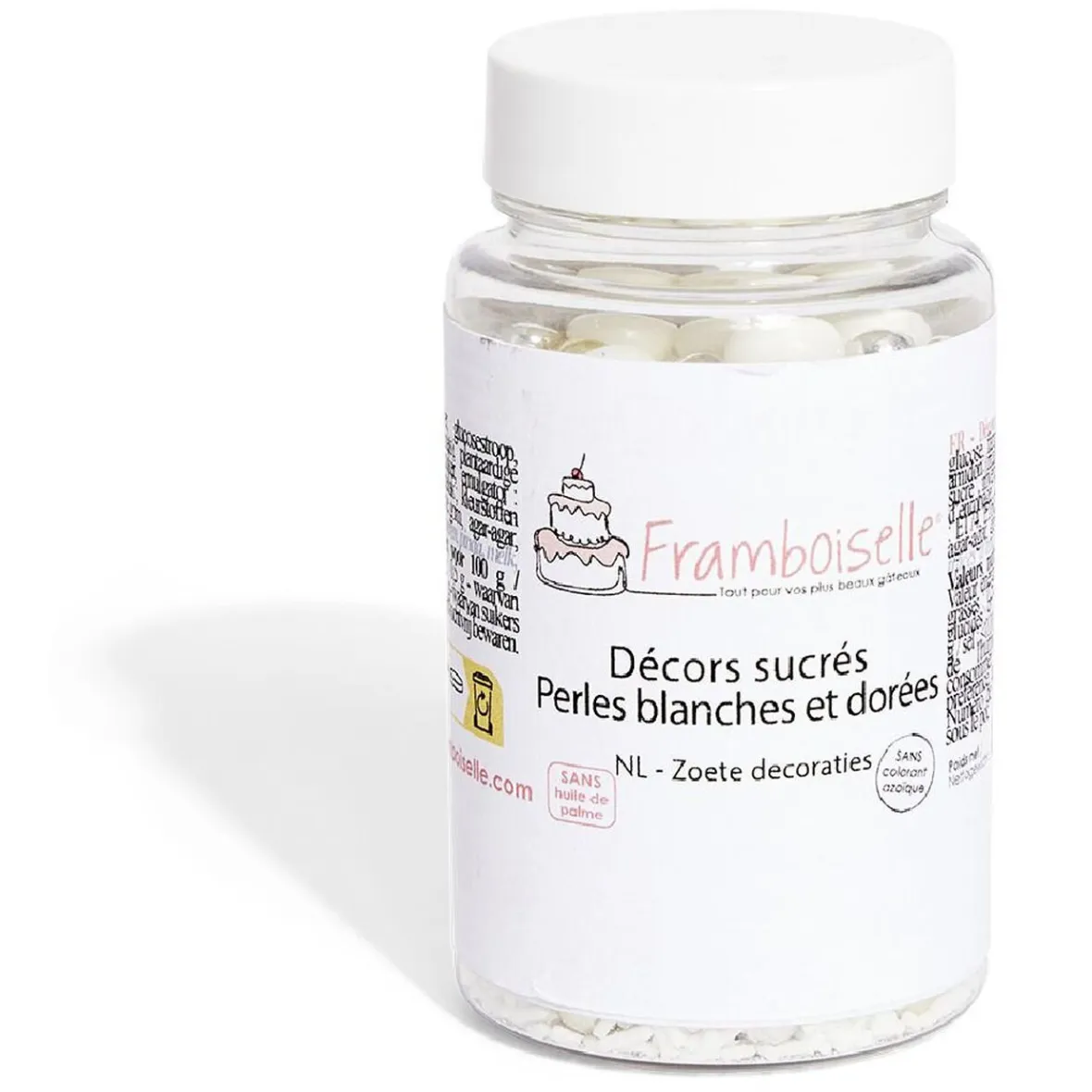 Préparation Culinaire<Gifi Décor sucré perle blanche et dorée Framboiselle