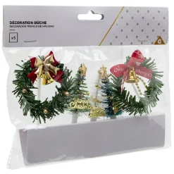 Cuisson<Gifi Décoration pour bûche de Noël x5