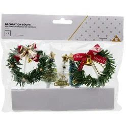 Cuisson<Gifi Décoration pour bûche de Noël x5