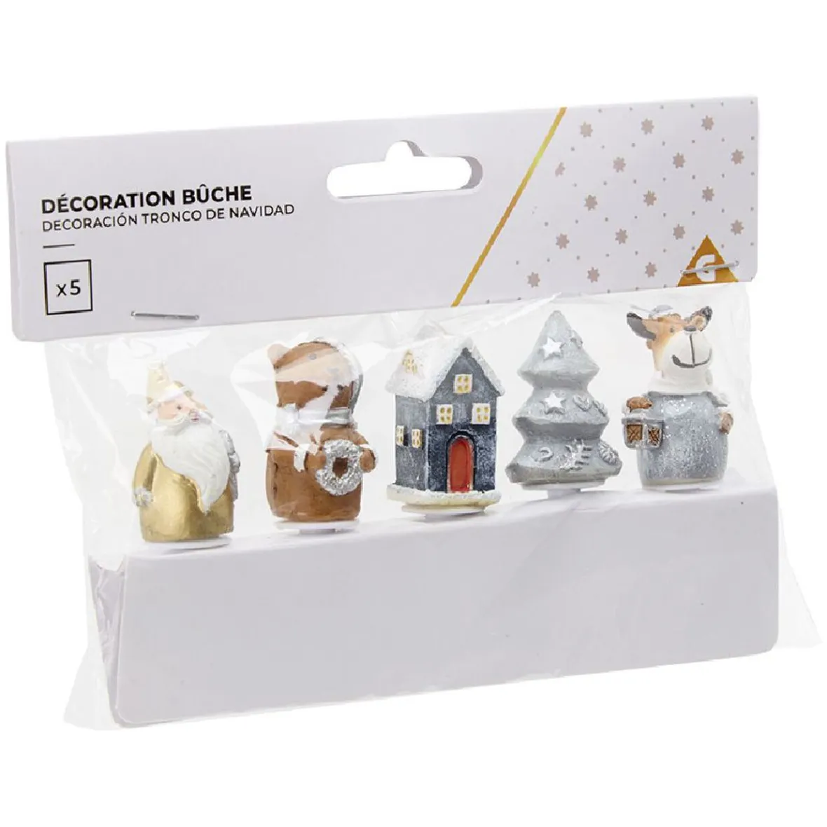 Cuisson<Gifi Décoration pour bûche de Noël x5