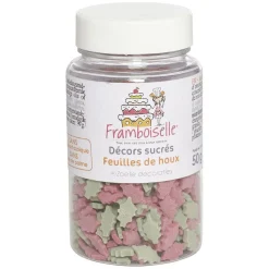 Préparation Culinaire<Gifi Décors sucrés feuilles de houx rose et vert 50 g Framboiselle