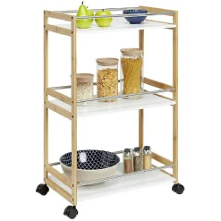 Rangement De Cuisine<Gifi Desserte à 3 niveaux en bambou