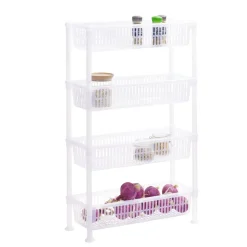 Rangement De Cuisine<Gifi Desserte 4 niveaux plastique transparent 50x19,5xH82cm