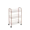 Rangement De Cuisine<Gifi Desserte à roulette Metaltex 3 étages orange cuivré