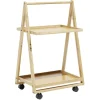 Rangement De Cuisine<Gifi Desserte à roulettes bambou 2 niveaux 50x38xH78cm