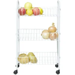 Rangement De Cuisine<Gifi Desserte de cuisine 3 niveaux blanc