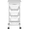 Rangement De Cuisine<Gifi Desserte de cuisine mdf métal blanc gris