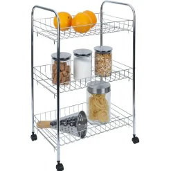 Rangement De Cuisine<Gifi Desserte en métal gris 3 niveaux - L.41xl.26,5xH.61,5cm