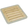 Gifi Dessous de plat en bambou avec contour en silicone| Vaisselle Et Accessoires De Table