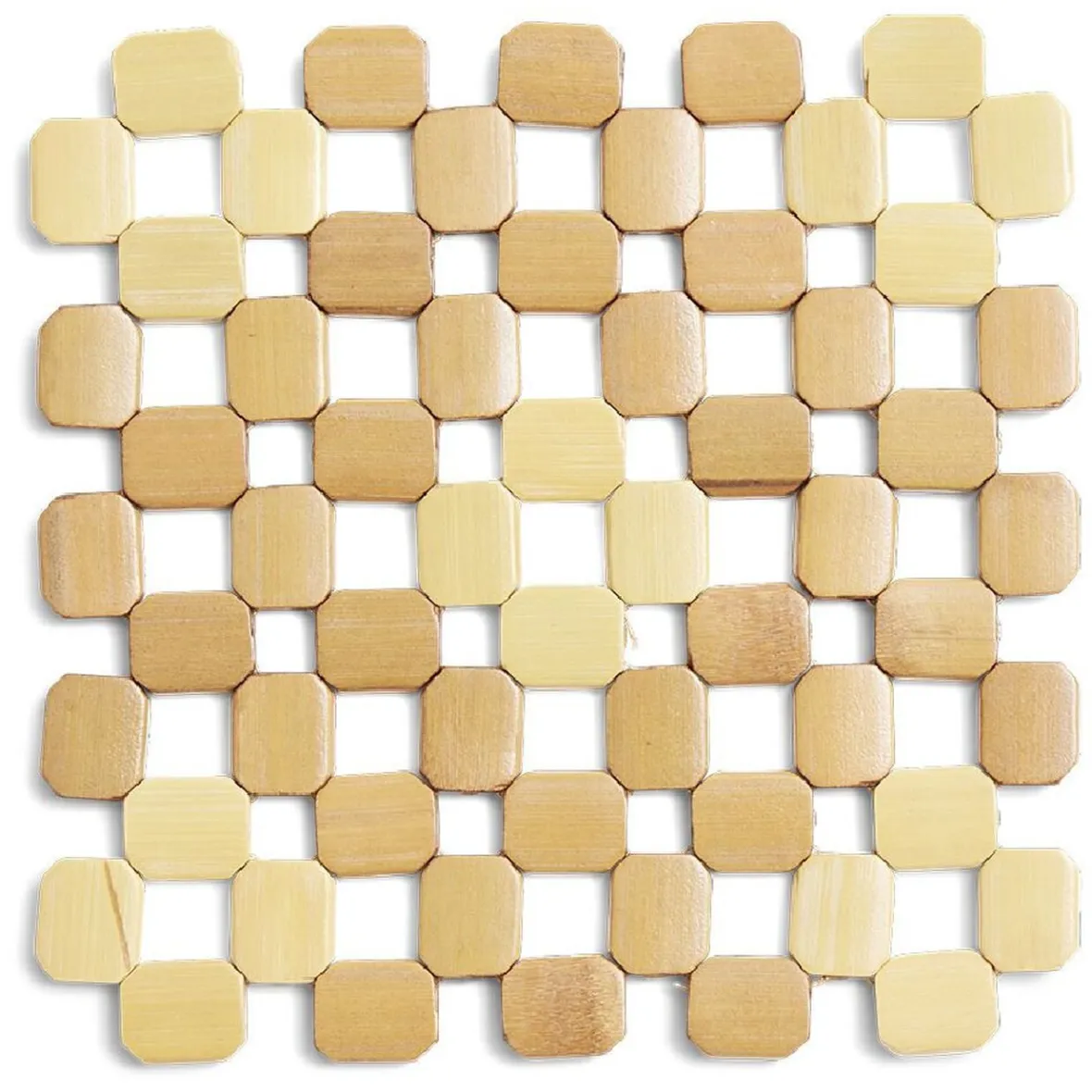 Gifi Dessous de plat en bambou 19x19cm| Vaisselle Et Accessoires De Table