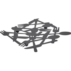 Gifi Dessous de plat métal noir L19,5xl19xH1cm| Vaisselle Et Accessoires De Table