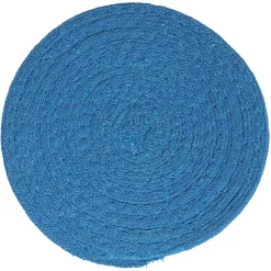 Gifi Dessous de plat rond coton rouge vert ou bleu x2| Vaisselle Et Accessoires De Table