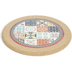Vaisselle Et Accessoires De Table<Gifi Dessous de plat rond en céramique design carreau de ciment Ø20cm