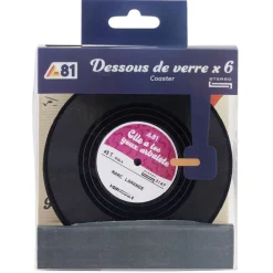 Gifi Dessous de verre décor vinyle x6| Vaisselle Et Accessoires De Table