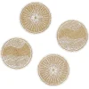 Vaisselle Et Accessoires De Table<Gifi Dessous de verre jute naturel et blanc Ø8,5cm x4