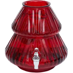 Vaisselle Et Accessoires De Table<Gifi Distributeur à boisson en verre forme sapin rouge 8L