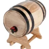 Gifi Distributeur à vin tonneau bois sur socle 5,5 L| Vaisselle Et Accessoires De Table