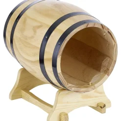 Gifi Distributeur à vin tonneau bois sur socle 5,5 L| Vaisselle Et Accessoires De Table