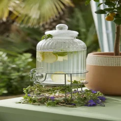 Gifi Distributeur de boisson avec support métal 5 L| Vaisselle Et Accessoires De Table