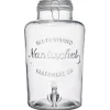 Gifi Distributeur de boisson en verre transparent avec robinet 8L - H36,5cm| Vaisselle Et Accessoires De Table