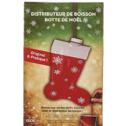 Gifi Distributeur de boisson suspendu forme chaussette de Noël 2L| Vaisselle Et Accessoires De Table