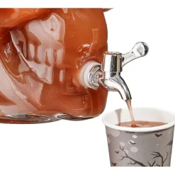 Gifi Distributeur de boisson tête de mort en verre| Vaisselle Et Accessoires De Table