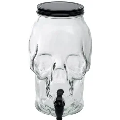 Gifi Distributeur de boisson tête de mort en verre 5L| Vaisselle Et Accessoires De Table