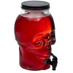 Gifi Distributeur de boisson tête de mort en verre 5L| Vaisselle Et Accessoires De Table