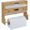 Conservation Alimentaire<Gifi Distributeur film alimentaire et essuie-tout bambou 33,5x10xH25cm