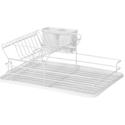 Rangement De Cuisine<Gifi Egouttoir blanc métal avec plateau plastique