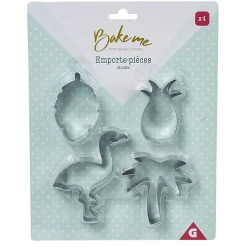 Cuisson<Gifi Emporte pièce forme Ananas Palmier Flamant rose Feuille x4