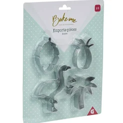 Cuisson<Gifi Emporte pièce forme Ananas Palmier Flamant rose Feuille x4