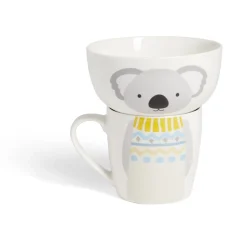Vaisselle Et Accessoires De Table<Gifi Ensemble bol et mug en porcelaine motif enfant motif koala H15cm