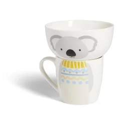 Vaisselle Et Accessoires De Table<Gifi Ensemble bol et mug en porcelaine motif enfant motif koala H15cm
