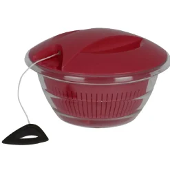 Préparation Culinaire<Gifi Essoreuse à salade 4 en 1 transparente et rouge