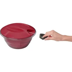 Préparation Culinaire<Gifi Essoreuse à salade 4 en 1 transparente et rouge
