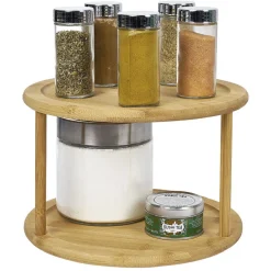 Rangement De Cuisine<Gifi Etagère de cuisine ronde rotative 2 niveaux
