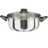 Cuisson<Gifi Faitout anti adhésif inox couvercle en verre