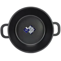 Cuisson<Gifi Faitout noir couvercle verre transparent