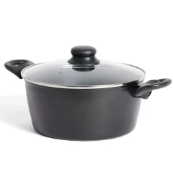 Cuisson<Gifi Faitout tous feux dont induction aluminium noir Ø24cm