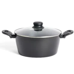 Cuisson<Gifi Faitout tous feux dont induction aluminium noir Ø24cm