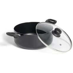 Cuisson<Gifi Faitout tous feux sauf induction aluminium noir Ø24cm