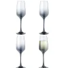 Gifi Flûte à champagne fumé noir 19,5cl x4| Vaisselle Et Accessoires De Table