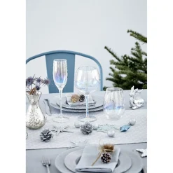 Gifi Flûte à champagne irisé collection Noël givré x4| Vaisselle Et Accessoires De Table